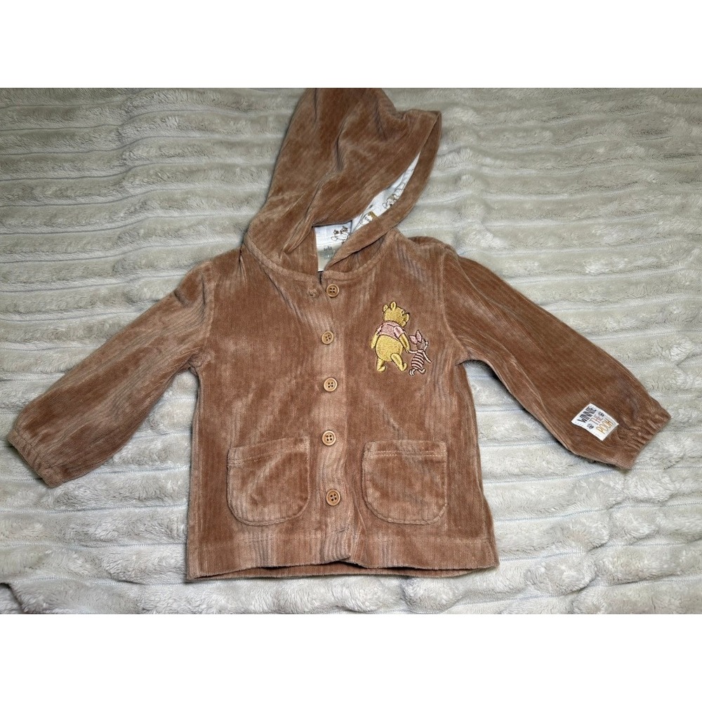 Disney Baby Winnie the Pooh Corduroy Hooded Jacket Tan 12M